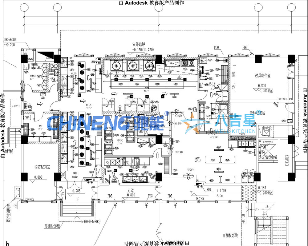 深圳光明璽云幼兒園a級食堂廚房工程設(shè)計圖